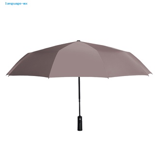 language.mx paraguas ligero compacto a prueba de viento plegable paraguas 10 costilla para viaje