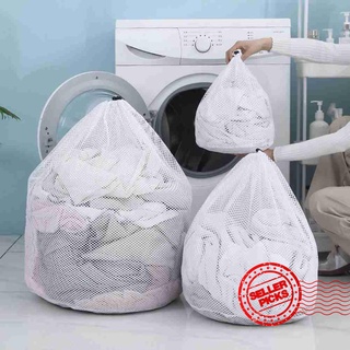 grandes bolsas de red de lavado duradera de malla fina bolsa de lavandería con cordón de ropa para grandes con cerradura z9b4