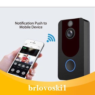 [brlovoski1] 1080p hd smart video timbre infrarrojo mini seguridad en el hogar almacenamiento en la nube v7