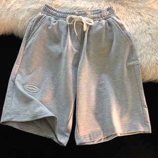 Pantalones cortos deportivos de pierna ancha de cintura alta de algodón para mujer2021Verano nuevo Casual cordón fino, Pantalones Pantalones