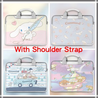 ⭐️With tie strap + Detachable Strap⭐️【cinnamoroll】Sleeves Laptop Bags12 17.3inch 13.3 14 15.6inch Waterproof handbag Cartoon computer bag