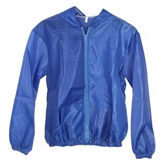 [spr] abrigo protector solar sólido delgado ajuste con capucha cremallera manga larga abrigo