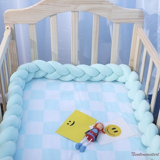 Cama de bebé parachoques puro tejido de felpa nudo cuna parachoques cama de los niños cuna protección decoración (5)
