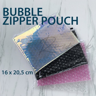 (20,5 X 16 cm) burbuja con cremallera bolsa de maquillaje bolsa Ziplock bolsa de viaje