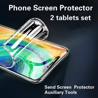 [2 tabletas set] para samsung galaxy note 10/note 10 plus/note 9/note 8 hydrogel soft tpu protector de pantalla de la película del teléfono proteger la pantalla