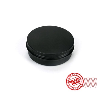 100/150ml negro tarro de aluminio vacío pequeño labio aceite cosmético viaje lata contenedor crema botella caja q5d8