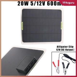 cargador de panel solar 12v con puerto usb portátil de viaje teléfono celular cargador para senderismo al aire libre porche luz patio (1)