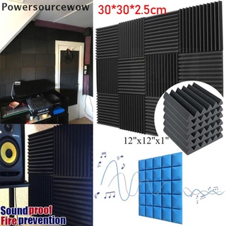 Powersourcewow - Panel de pared acústico (espuma, aislamiento acústico, espuma, estudio, azulejos de pared)