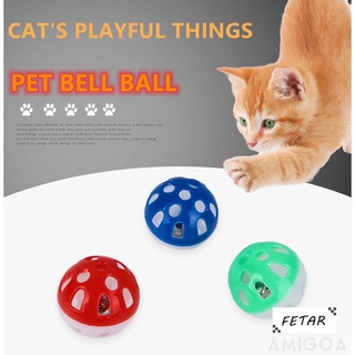 juguete de gato para mascotas con campana bola chase masticando pelota interactiva molar juguete Fetar