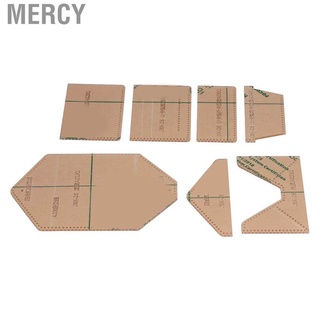 Mercy 7Pcs Paquete De Tarjeta Plantilla Acrílica Precisa Distancia De Corte Transparente Diseño DIY Para Regalos