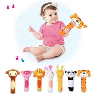 Baby Plush Rattle Bb Stick Kartun Hewan Plush Rattle Toy Toy Hand Rattle Rattle Baby BB Hand V1U9 (4)
