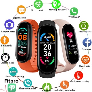 M6 Band SmartWatch Sport Wristband Sleep Monitor de ritmo cardíaco Blood Fitness Track Bluetooth Pulsera de banda inteli