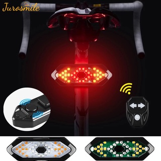 [Juro] Luz Trasera Para Bicicleta , Control Remoto , Indicador De Dirección De LED , Recargable Por USB De Ciclismo , Con Cuerno , Sonrisa