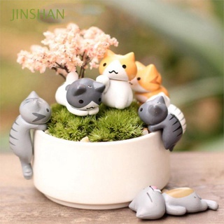 jinshan dibujos animados micro paisaje decoraciones figuritas perezoso gatos jardín lindo color aleatorio hogar para gatito paisaje