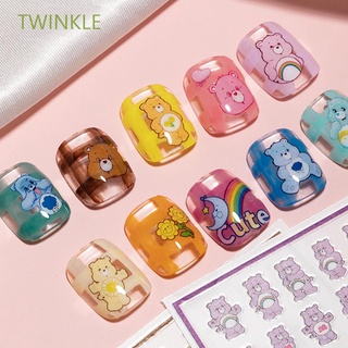 Twinkle lindo diseño De uñas De oso De dibujos animados/sticker De Flores Estilo japonés Para uñas/Arte De uñas