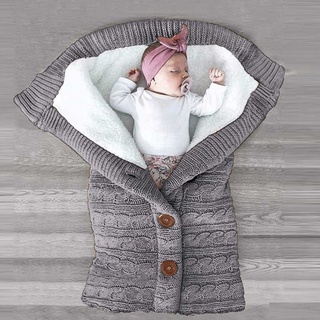 Bebé Caliente Envoltura Manta Envolver Punto Invierno Dormir Bolsa De Ganchillo Cuidado Del
