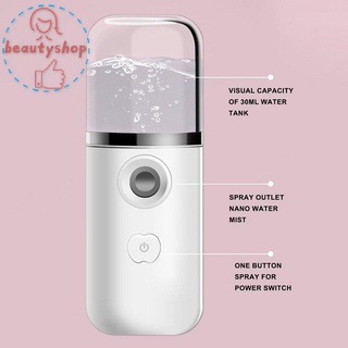 Beautyshop Mini humidificador Facial de 25ml Vapor USB Para el cuidado de la cara personal