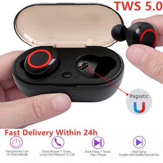 (all101) 24h entrega💥Y50 auriculares inalámbricos con Control táctil Bluetooth 5.0/audífonos TWS con Control de botón/pantalla Digital