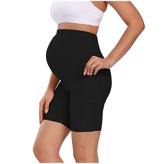 2021 mujeres embarazadas Leggings pantalones cortos de Yoga pantalones de Fitness pantalones de cintura alta Slim maternidad polainas mujer embarazo ropa pantalones (2)