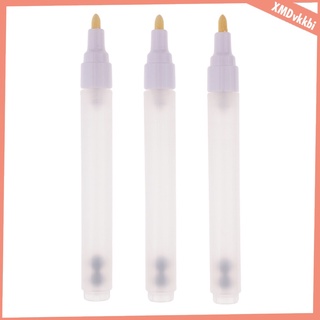 [vkkbi] 3 pzs/juego de bolígrafos transparentes para aceite de uñas vacíos con punta de cepillo/reproductor de labios cosméticos