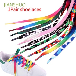 jianshuo mujeres shoestring cuerdas coloridas cordones shoelace 120cm color hombres zapatos accesorios decoración de zapatos multicolor impreso cordones