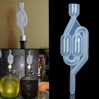 DANILO práctica cerradura de aire duradera doble válvula de burbuja ojal tubo en forma de S cerveza casera para la fabricación de vino de escape de una vía/Multicolor (2)