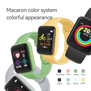 Nuevo Macaron Y68 D20 Reloj inteligente en color Moda Fitness Pulsera Rastreador Monitor de frecuencia cardíaca Presión Bluetooth