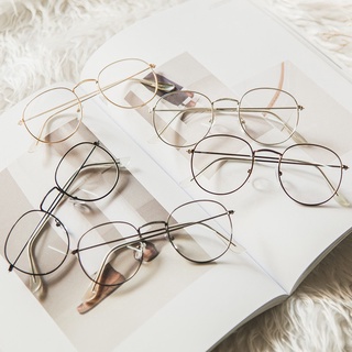 Óculos Clássicos Retros De Sol De Metal De Aviador De Vintage Óculos Com Lente Claro Estoque pronto