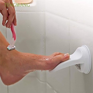 tengwang pies de lavado pedal de baño pie ducha reposapiés para enfermos de dolor de espalda antideslizante pierna de afeitar ventosa montada en la pared sin soporte de agarre de perforación/multicolor