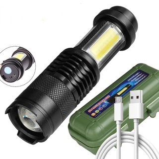 Batería incorporada XP-G Q5 Zoom Focus Mini linterna LED linterna 2000 lúmenes ajustable linterna impermeable Camping al aire libre