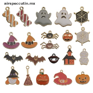 CHARMS [airspeccutin] 21 piezas surtidos de halloween series calabaza caramelo fantasma encantos colgante diy hallazgos [mx] (1)