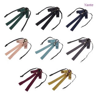 Yante Women Men Ribbon Long Large Bowknot Bow Tie Brooches With Necklace Fashion
