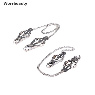 worrbeauty adulto juguete sexual herramienta pezón abrazaderas clip de pecho con cadena fetiche metal plata usls, mx