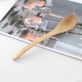 8 Inch Wooden Spoon Ecofriendly Tableware Bamboo Scoop Eating Mixing Stirring Soup Spoons Japanese Style Long Handle Spoon (7)
