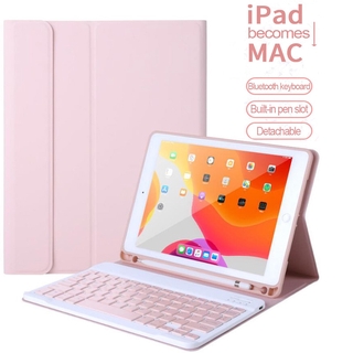 Funda con teclado para Apple iPad 10.2 7a generación 8 8a generación 9.7 2018 iPad Pro 11 10.5 teclado inalámbrico Bluetooth funda con soporte para lápices (1)