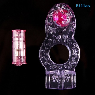 Billen anillos vibradores para pene clítoris doble polla anillo elástico Delay juguetes sexuales para hombres