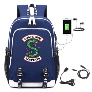Riverdale Backpack with USB Charging Port Student School Book Bag Laptop Backpack