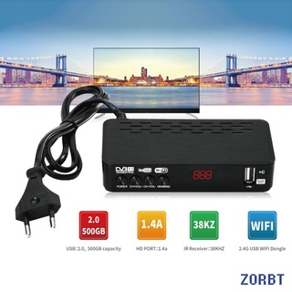 Receptor De Sintonizador DVB-T2 HD 1080P Decodificador Satelital TV C T2 USB Para Monitor Adaptador ZORBT