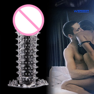 Invierno-divertido juguetes reutilizables cubierta completa manga anillo Delay elasticidad preservativos para sexo hombres adultos