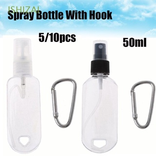 ishizai botella recargable portátil transparente botella de jabón de mano botella de spray con gancho con llavero viaje plástico vacío de alta calidad contenedor cosmético multicolor