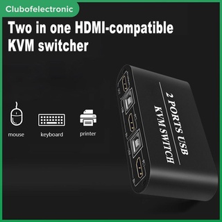 2 en 1 Hd Kvm Hdmi-compatible 2 puertos Usb/Mouse/Mouse divisor de Teclado (3)
