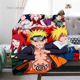 Manta de Anime Naruto 3D para camas, senderismo, Picnic, colcha gruesa, colcha de moda, manta de lana