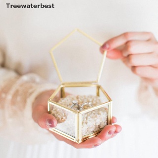 [treewaterbest] joyero geométrico de cristal para sala de flores, caja de anillos, caja de pendientes, organizador de joyas mx