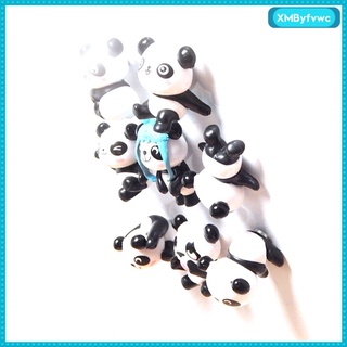 [fvwc] 8 piezas de dibujos animados panda imán para refrigerador, hogar, oficina, nevera, pegatinas, calendario, notas, boletín, decoración (2)