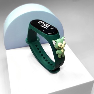 m3 de dibujos animados 50m impermeable digital led niños reloj niño reloj deportivo impermeable banda de silicona pikachu mickey doraemon jam tangan kanak (8)