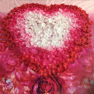 Junio 200 /500/ 1000PCS vívidos flores artificiales DIY alfombra suministros de seda pétalos de rosa artesanía colorido fiesta suministros mesa confeti decoración de boda/Multicolor (6)