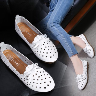 Zapatos de hadas Crocs mujeres 2021 verano coreano plano Casual zapatos Slip-On zapatos de las mujeres blanco enfermera zapatos