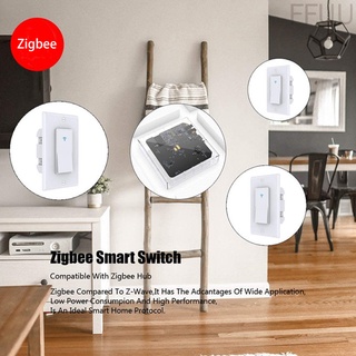 [ffuu] Tuya ZigBee luz inteligente interruptor de Control remoto hogar inalámbrico lámpara interruptor WiFi Control de voz Panel de luz