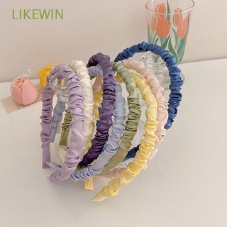 likewin simple hairband seda diadema pelo aro accesorios de pelo moda mujeres niñas dulce coreano banda de pelo tocados/multicolor
