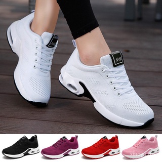 YL🔥Stock listo🔥DK zapatos deportivos para mujer/tenis blancos/tenis de malla transpirables planos/zapatos casuales para correr